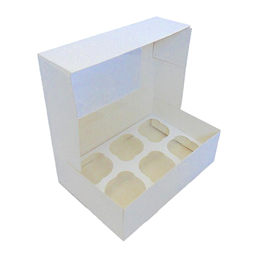 Caja 6 Cupcakes Blanca